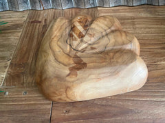 Balinese Hand Crafted Teak & Capiz Shell Bowl - Bali Teak Bowl - Bali Homewares