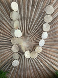 NEW Balinese Lg Disc Capiz Shell Hanging Strand / Mobile - Shell Decor Hanger
