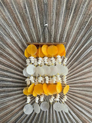 NEW Balinese Capiz & Natural Shell Windchime / Mobile - Bamboo Top Bali Chime