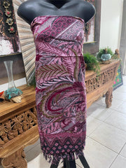 Bali Beach Sarong - Balinese Batik Style Sarong - Bikini Cover Up - ASST COLOURS