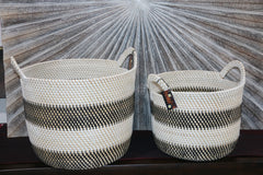 New Balinese Hand Woven Rattan Open Basket - 2 Sizes - Rattan Bali Basket