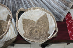 New Balinese Hand Woven Rattan Open Basket - 2 Sizes - Rattan Bali Basket