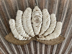 NEW Balinese Hand Crafted Shell Lotus Wall Art  - Bali Shell Lotus Wall Art S