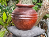 NEW Hand Crafted Balinese Burnished Terracotta Vase - Bali Terracotta Ball Vase