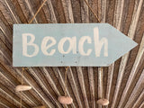 NEW Balinese Timber BEACH Sign w/Sailing Boats - Bali Sail Boat BEACH Sign
