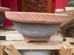 NEW Balinese Hand Crafted 2 Tone Cast Concrete Pot - Bali Feature Pot - Bali Pot