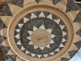 NEW Bali Woven Rattan Platter with Motif - Balinese Woven Rattan Wall Art 1m