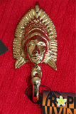 New BRASS Balinese Lady Head Hook - Ornate Brass BALI HOOK