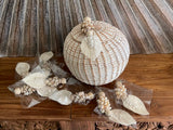 NEW Hand Crafted Balinese Shell-Leaf Keyring or Bag Tag - Bali Boho Shell Tassel