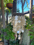 NEW Balinese Capiz Shell Windchime / Mobile - Bali Shell Windchime 30cm wide