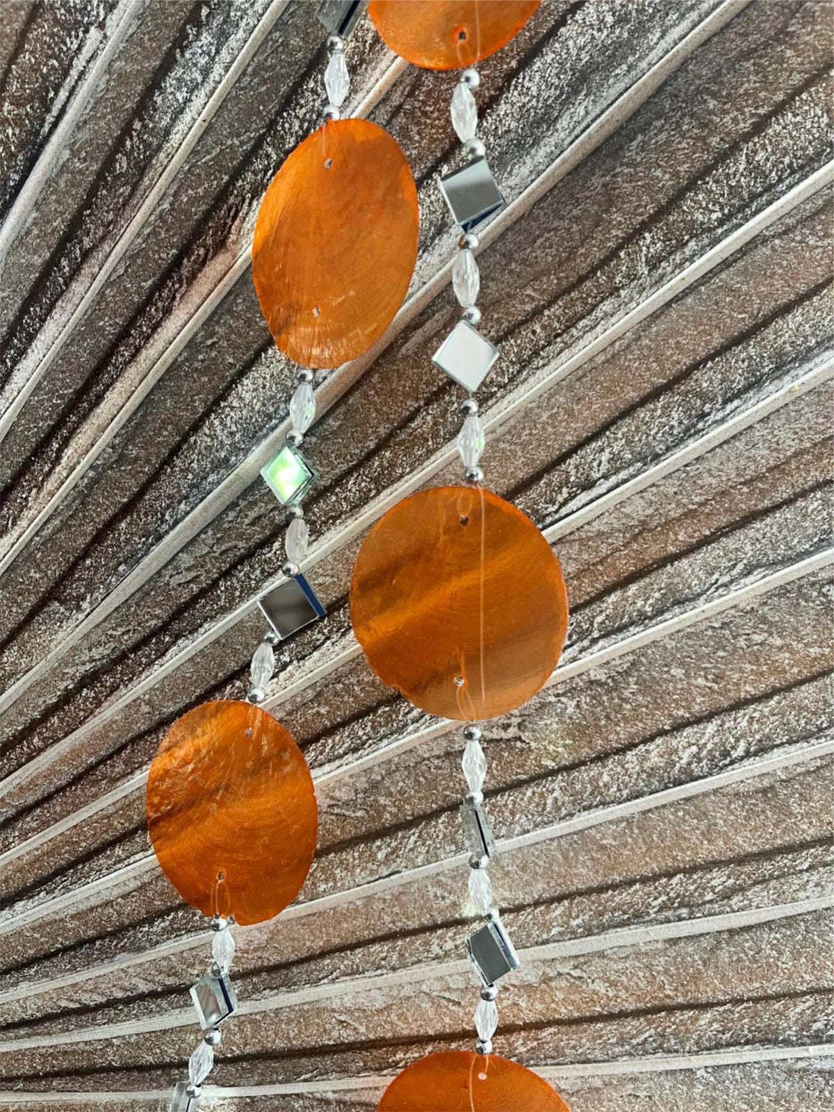 NEW Balinese Capiz Shell with Mirror Hanging Strand / Mobile - Bali Shell