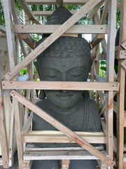 NEW Hand Carved Quality Greenstone Balinese Buddha Head/Shoulders Statue