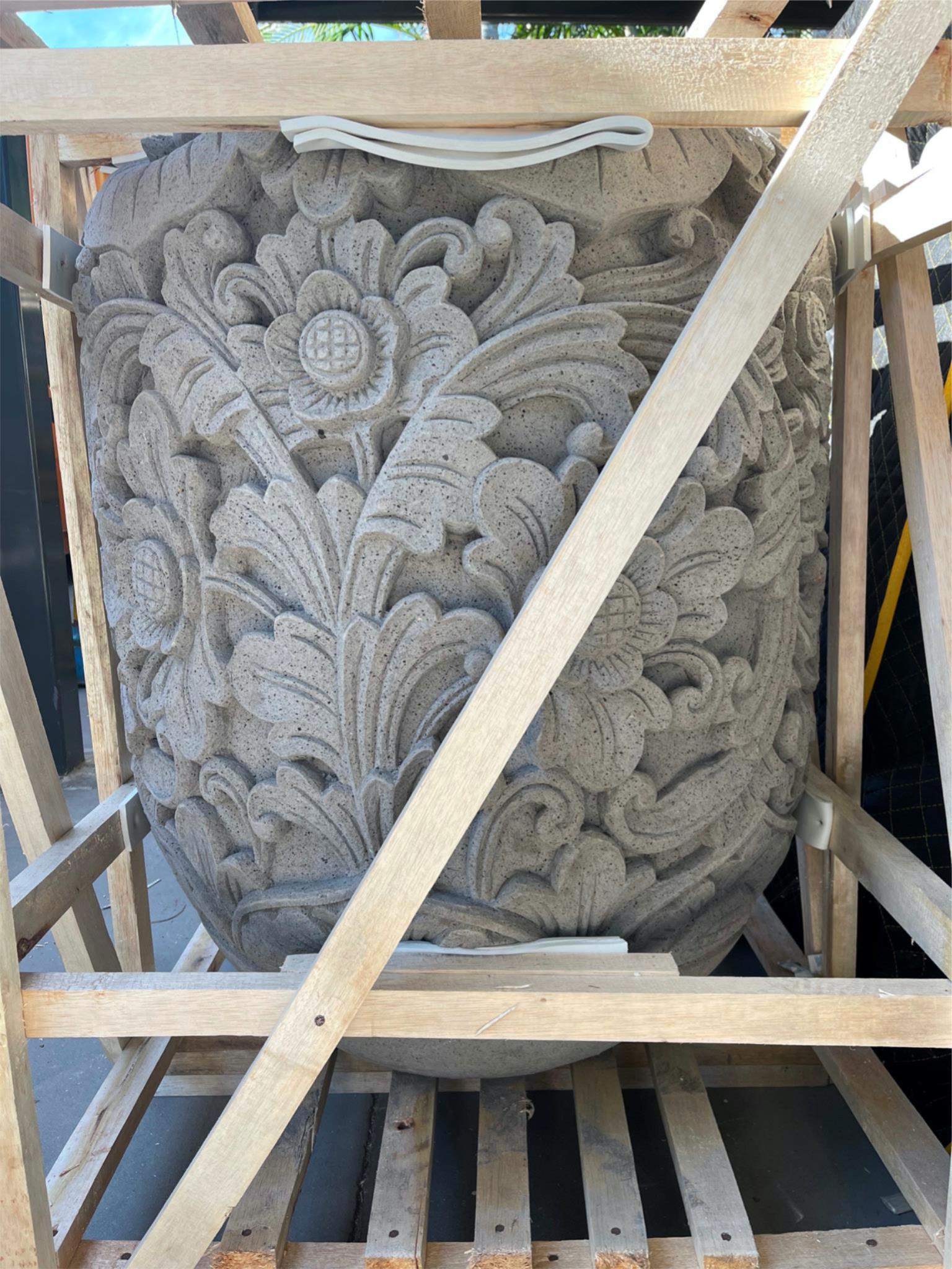 Paras Bucket NEW Balinese Master Carved Paras Pot - Unique High Quality Bali FEATUR ...