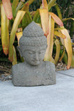 Hand Carved Balinese Greenstone Buddha Statue - Greenstone Bali Buddha Head