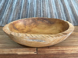 NEW Balinese Hand Crafted Teak Root Wooden Bowl - Bali Teak Wood Bowl 30cm