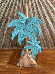 NEW Balinese Hand Crafted & Carved Palm Tree Paper Towel Holder - 3 Colours