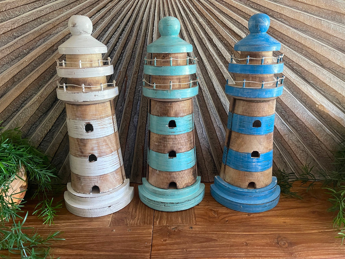 NEW Balinese Handmade Lighthouse Key Holder  -  Bali BOHO - Bali Homewares