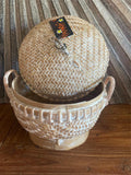 NEW Balinese Hand Woven Small Basket w/lid - Available in 3 Sizes - Bali Basket
