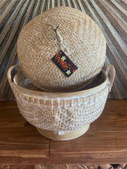 NEW Balinese Hand Woven Large Basket w/lid - Available in 3 Sizes - Bali Basket