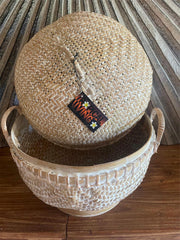 NEW Balinese Hand Woven Large Basket w/lid - Available in 3 Sizes - Bali Basket