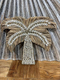 Hand Crafted Balinese Palm Tree Wall Art w/Shell Trim - Bali Palm Tree Wall Art