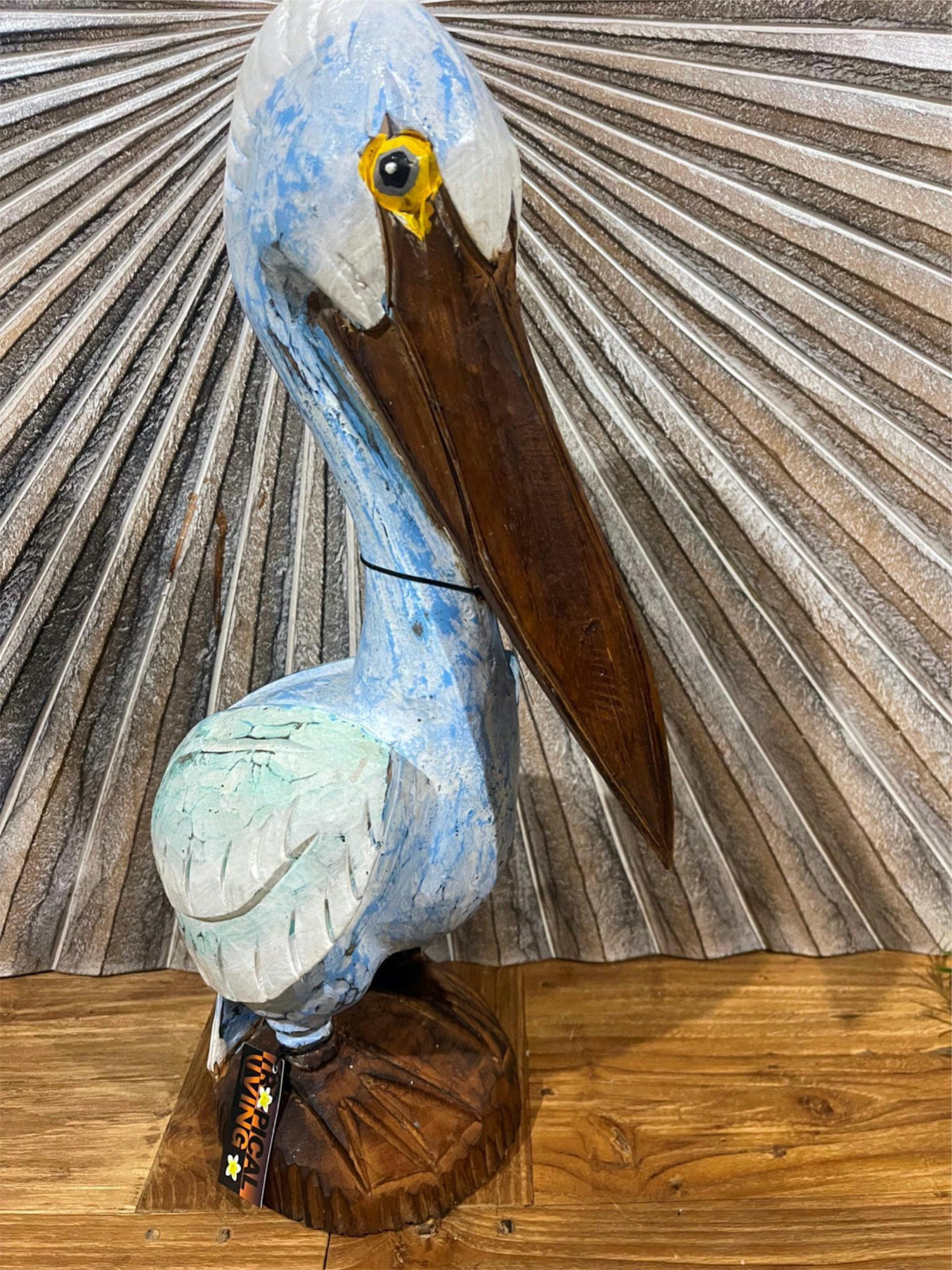 NEW Balinese Hand Carved & Crafted Pelican Sculpture - Carved Pelican 2 Colours