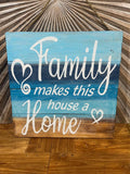 NEW Balinese Hand Crafted FAMILY Makes this House a Home Sign - Bali Wall Art