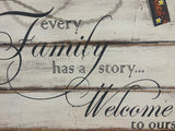 NEW Balinese Hand Crafted FAMILY Sign - Bali FAMILY has a Story Wall Art Sign