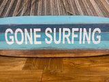 NEW Balinese Timber Surfboard Gone Surfing Sign - Bali Gone Surfing Sign