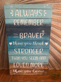 NEW Balinese Hand Crafted AFFIRMATION Sign - 2 Nautical Colours Available