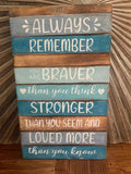 NEW Balinese Hand Crafted AFFIRMATION Sign - 2 Nautical Colours Available