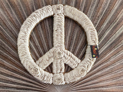 NEW Balinese Handmade Shell Peace Sign Wall Art - Bali Peace Wall Art