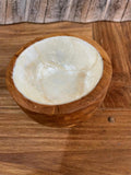 Balinese Hand Crafted Teak & Capiz Shell Bowl / Platter - Bali Teak Wood Bowl