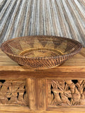 Balinese Hand Woven Rattan Open Basket  2 colours available - Rattan Bali Basket