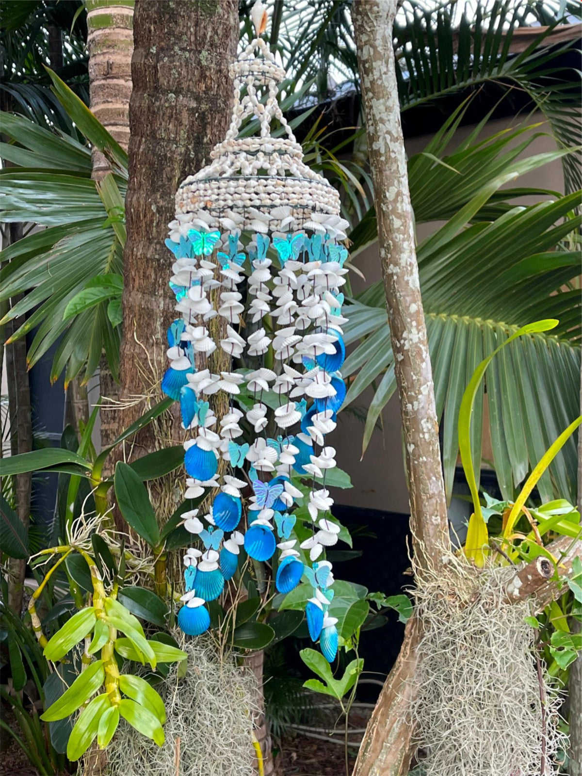 NEW Balinese Shell & Butterfly Windchime / Mobile - Bali Shell Mobile / Chime