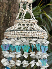 NEW Balinese Shell & Butterfly Windchime / Mobile - Bali Shell Mobile / Chime