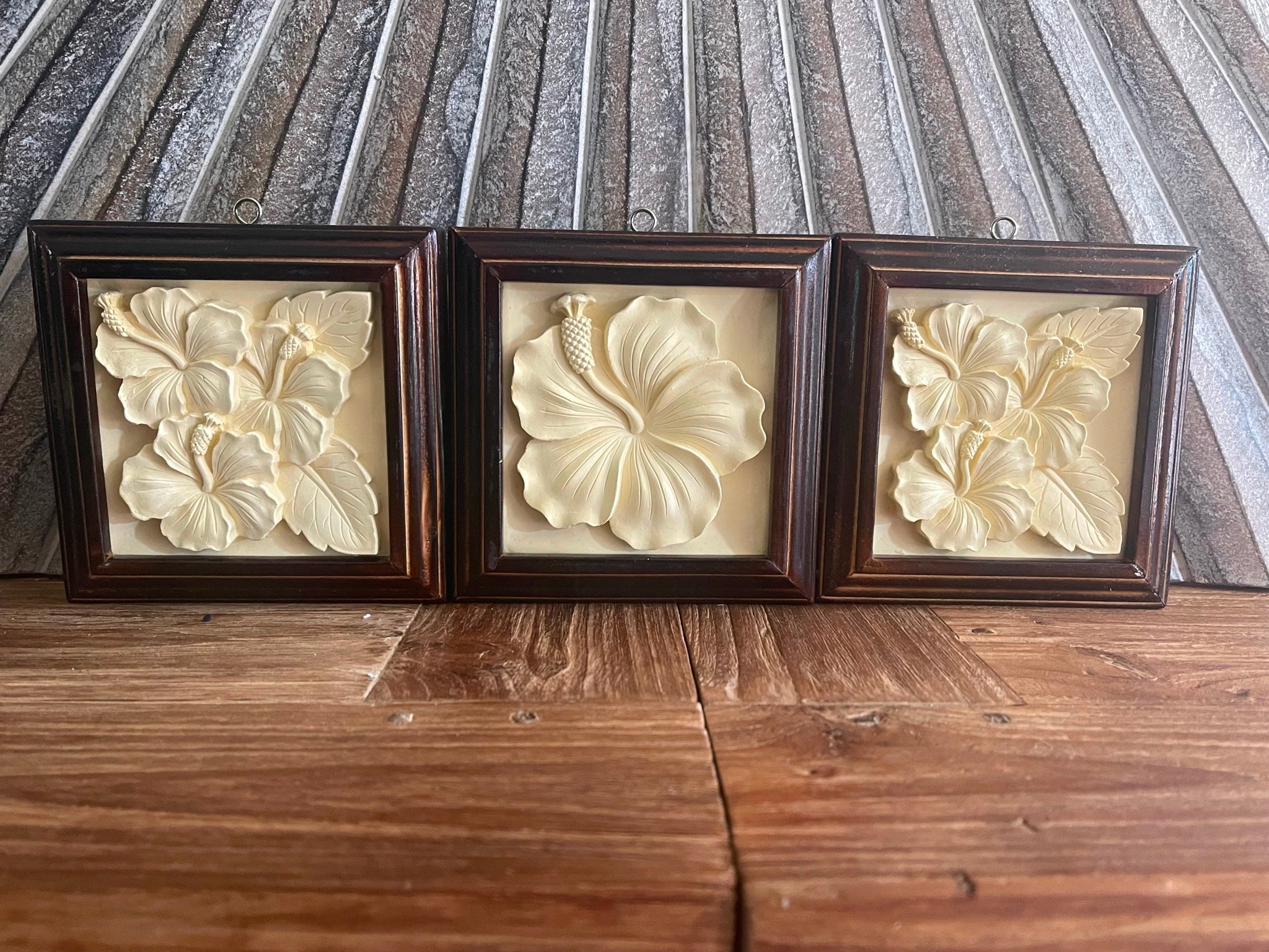NEW Balinese Hand Crafted Tropical Wall Panel w/Bali Carved Frame - STUNNING!! S