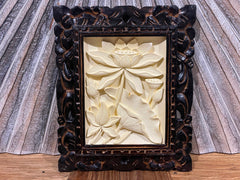 NEW Balinese Hand Crafted Tropical Wall Panel w/Bali Carved Frame - STUNNING!!
