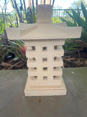 NEW Balinese Hand Carved Limestone Lantern - Bali Garden Lantern - Modern Bali