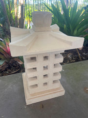 NEW Balinese Hand Carved Limestone Lantern - Bali Garden Lantern - Modern Bali