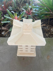 NEW Balinese Hand Carved Limestone Lantern - Bali Garden Lantern - Modern Bali