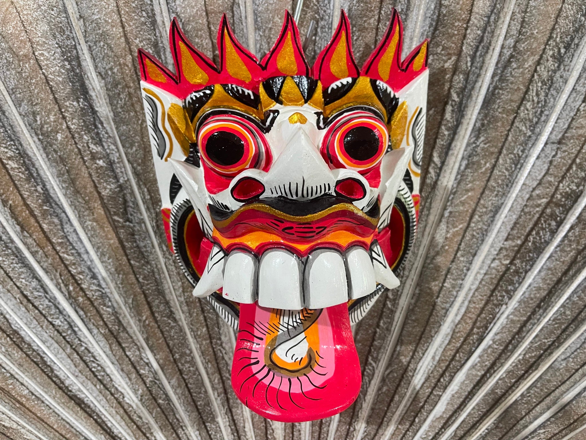NEW Balinese Hand Crafted Barong Mask - Bali Barong Mask Wall Art - Ba ...