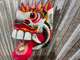 NEW Balinese Hand Crafted Barong Mask - Bali Barong Mask Wall Art - Bali Art