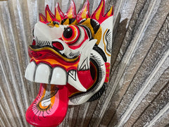 NEW Balinese Hand Crafted Barong Mask - Bali Barong Mask Wall Art - Bali Art