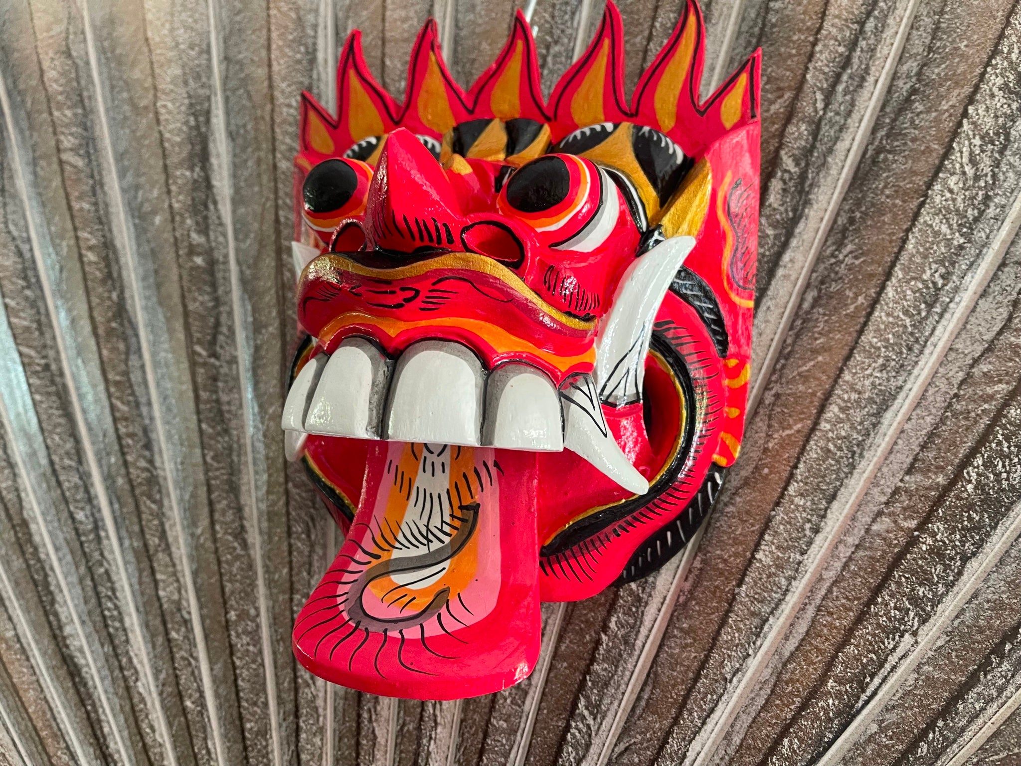 NEW Balinese Hand Crafted Barong Mask - Bali Barong Mask Wall Art - Ba ...