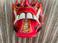 NEW Balinese Hand Crafted Barong Mask - Bali Barong Mask Wall Art - Bali Art