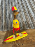 L NEW Balinese Hand Carved Wooden Surf Life Saving Duck - Bali Rice Paddy Duck