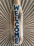 NEW Balinese Wooden Paddle WELCOME Sign - Bali Oar WELCOME Sign