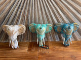 NEW Balinese Hand Carved Wooden Elephant Head Wall Art - Bali Elephant Art Small