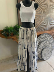 Balinese Ladies Long Flarred Pants - SO COMFY Elastic Waist Pants - Bali Pants